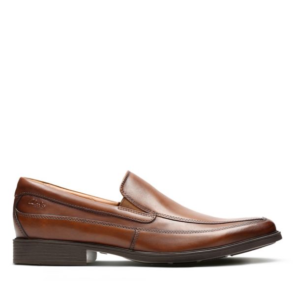 Clarks Mens Tilden Free Loafers Dark Brown | CA-9431275